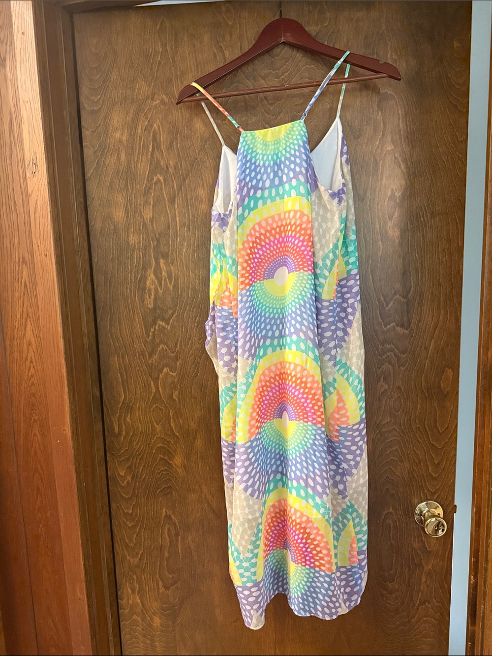 Mara Hoffman Rainbow Sunburst Slip Dress — Purple, Yellow, Green, Blue, Pink - Picture 2 of 2
